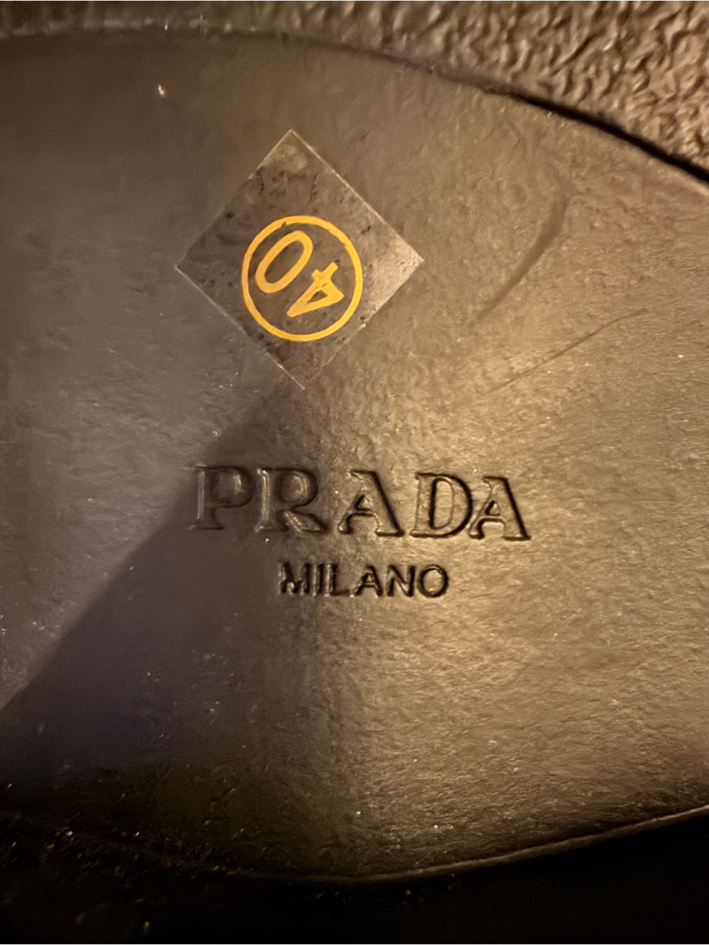 Prada Black Leather Triangle Logo Penny Loafers - Picture 5 of 5